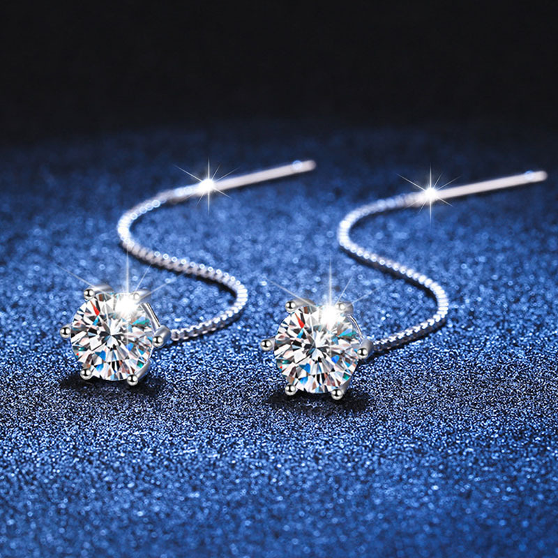 2pcs Women's Classic Stud Earrings with Tassel Design